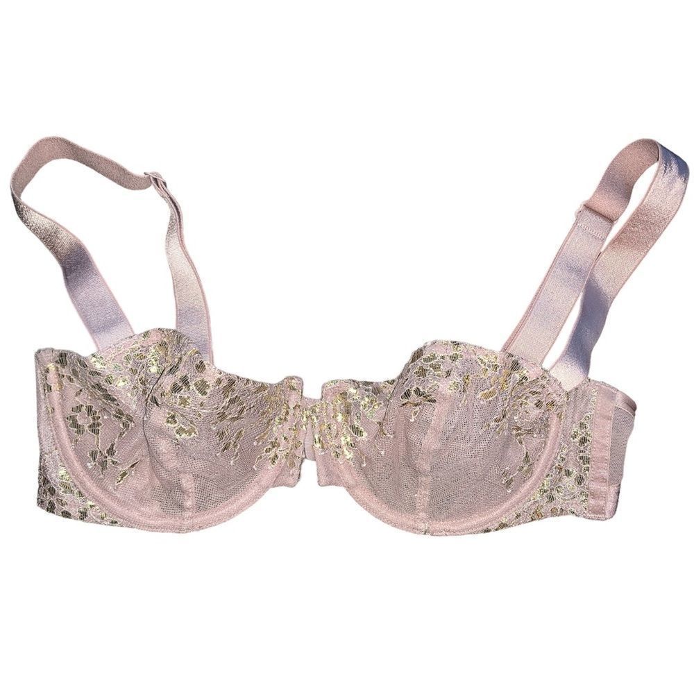 Victoria’s Secret, Soft Pink, Unlined Mesh Bralette Bra,  34C. Great Condition.